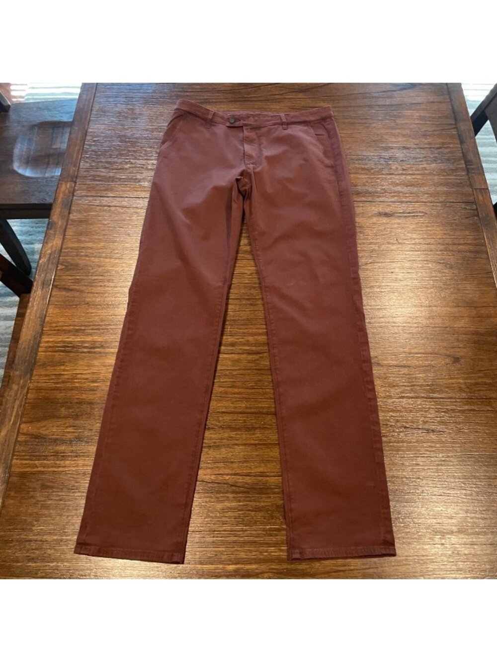 AG Marshall Slim Trouser 32x32.5 Burgundy Chino Office Workwear Stretch Tailored